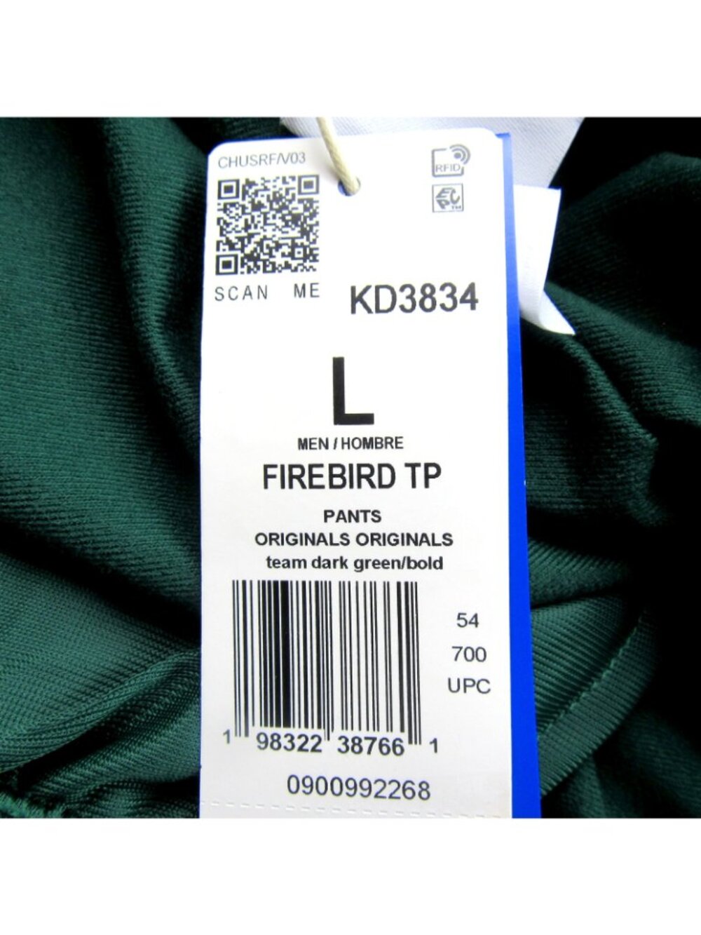 Adidas Originals Firebird Track Pants Mens Size Large Green Red White NEW KD3834 - Picture 11 of 13